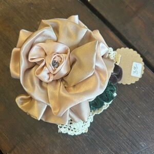 Elegant Satin Flower Hair Clip
